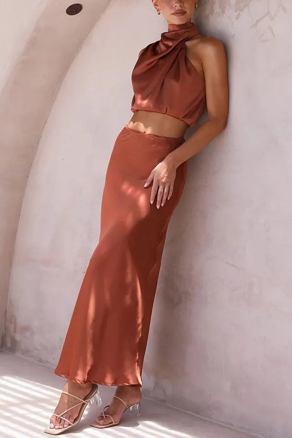 Ivona - Elegant Sæt med Maxinederdel