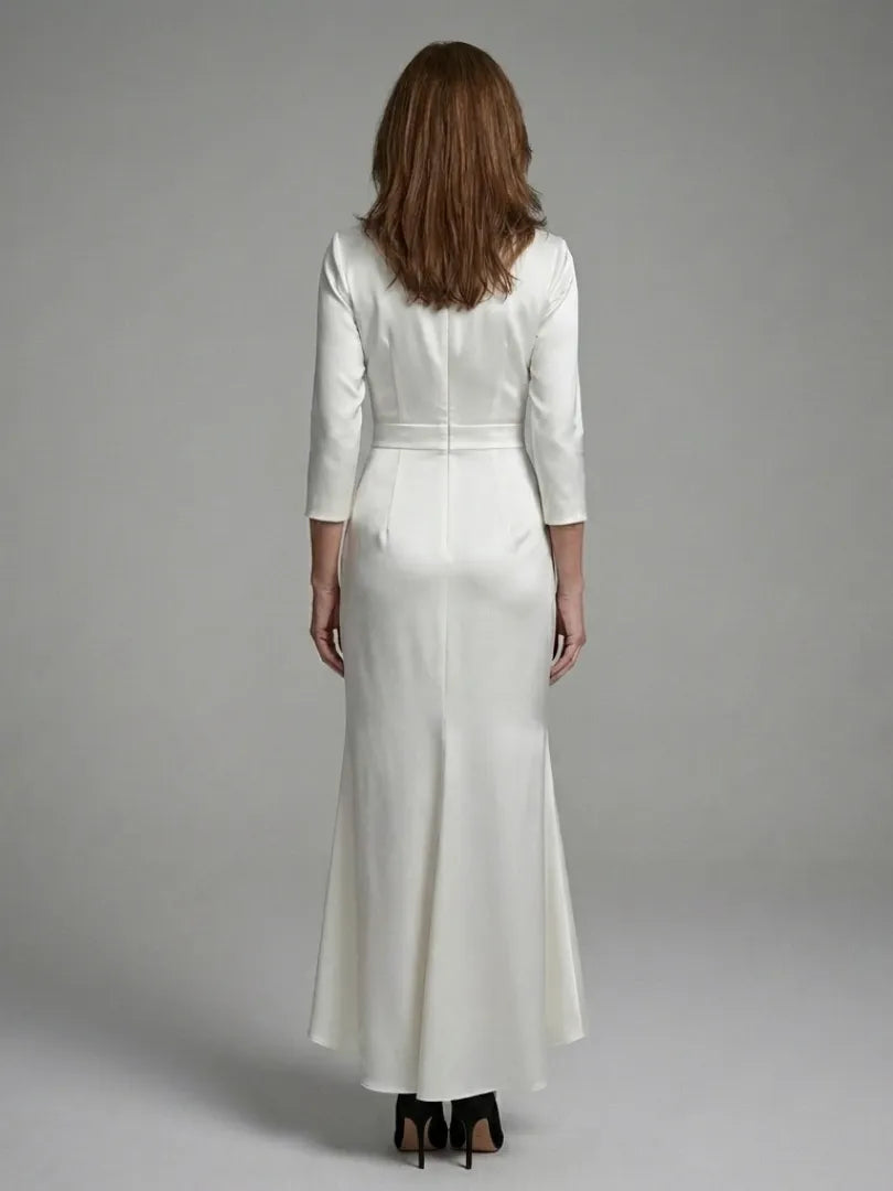 Celestine | Long Sleeve Wrap High Low Midi Dress