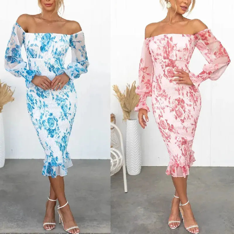 KAYALI | Elegante Zomer Midi Jurk Voor Dames Met Bloemen Print - Luchtig & Stijlvol