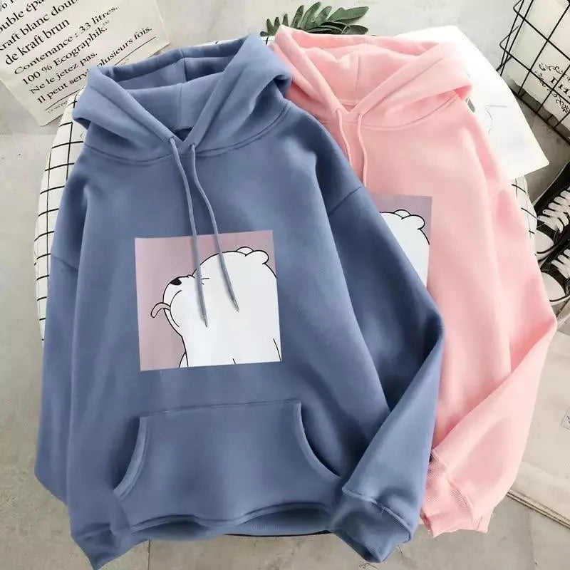 Unisex Oversize-Hoodie mit EisbÃ¤r-Aufdruck und weichem Material