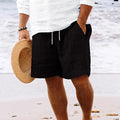 - Strand Atmungsaktive Leinen- Kurzhose