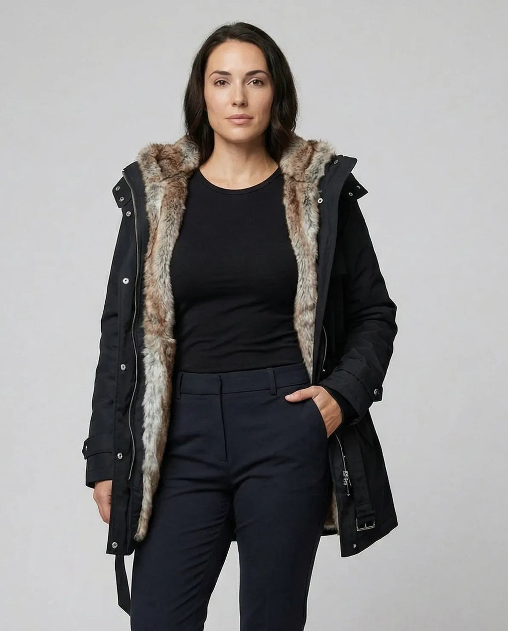 Damen Gefütterte Winterjacke mit elegantem Design & Wärmender Fütterung |