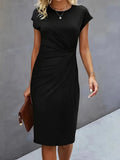 Caelyn | Midi Dress with Draping