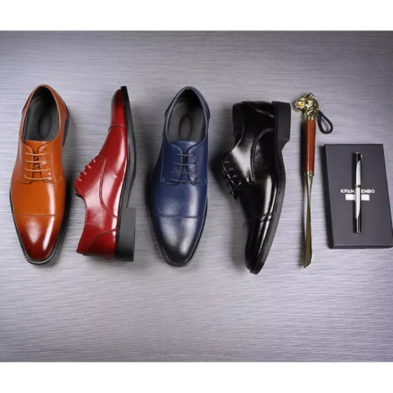 LuxuriÃ¶se Leder Herrenschuhe Mit SchnÃ¼rung Und Polierter OberflÃ¤che