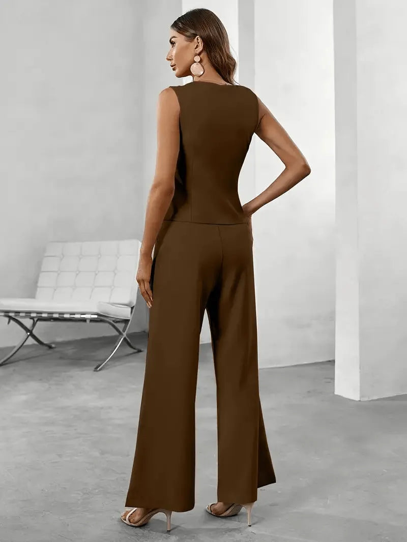Elegantes Jumpsuit Satz Für Jeden Anlass Damen Anzug