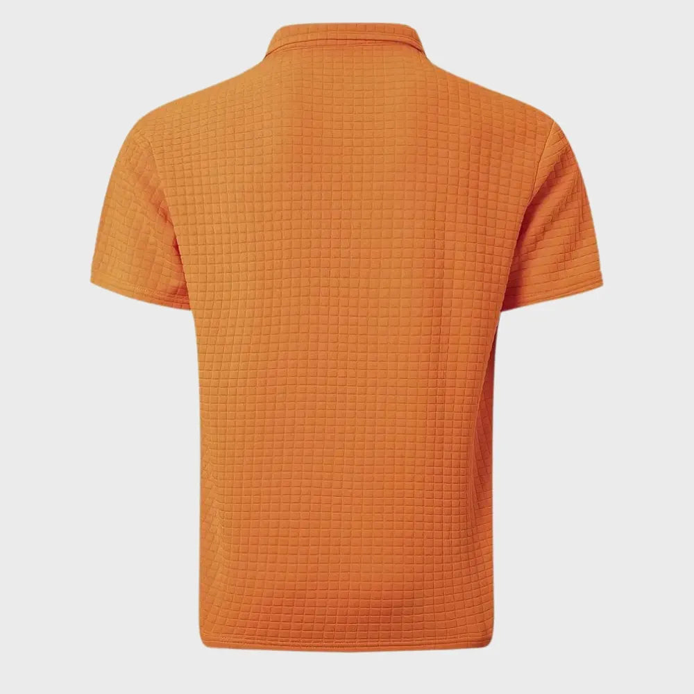 - Texturiertes Poloshirt