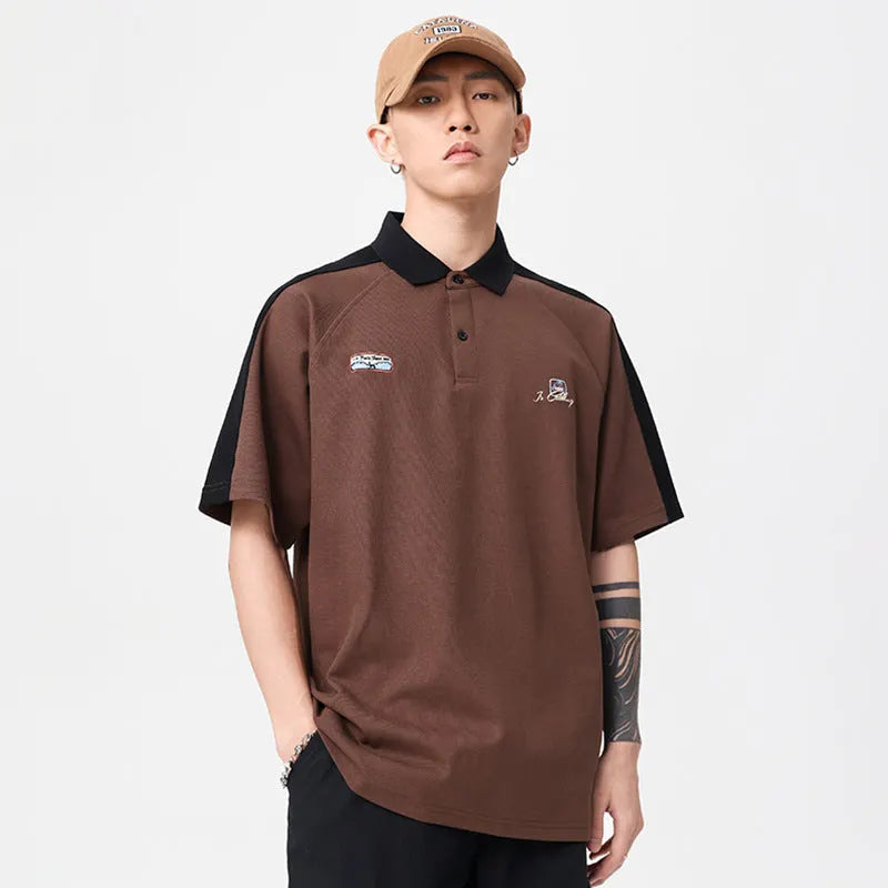 Herren Polo-Shirt mit modernem Strukturdesign und kontrastierenden Akzenten
