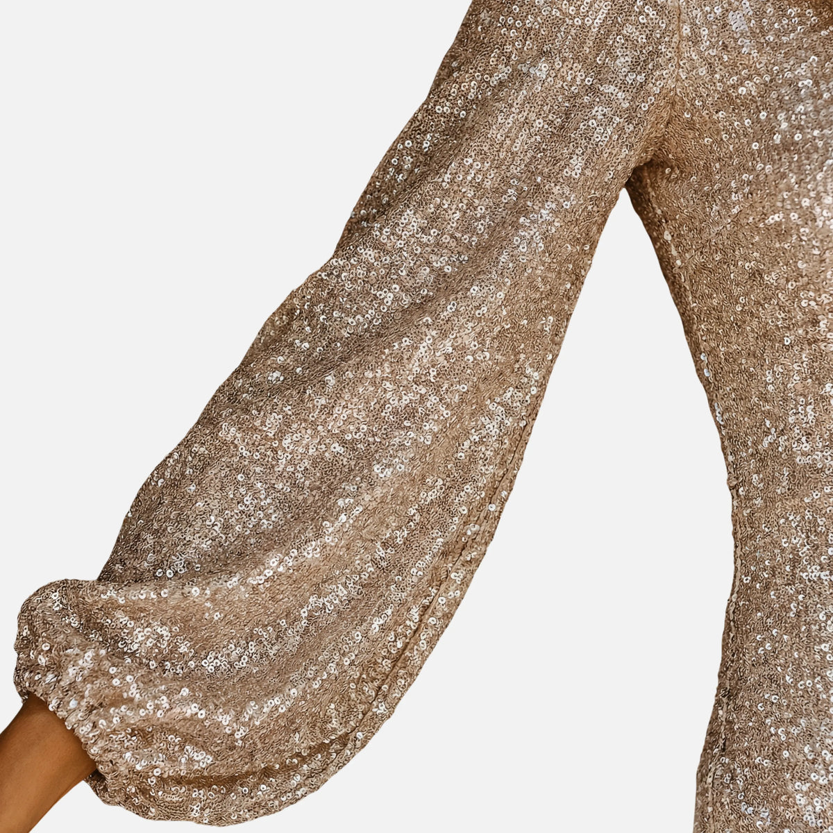 Women's Mini Dress with Long Sleeves and Sparkling Style
