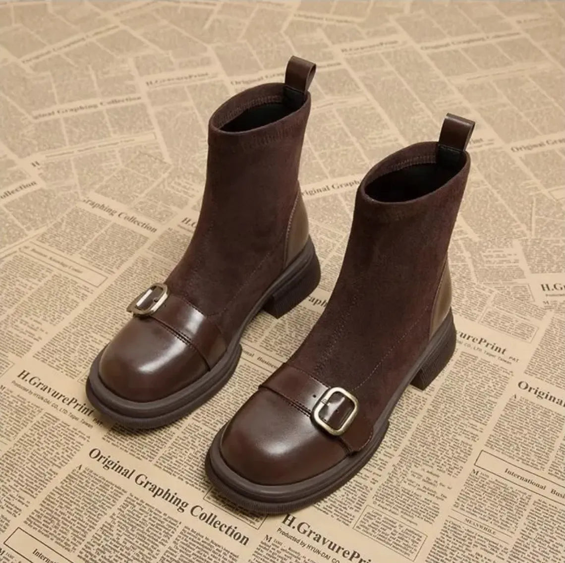 Suède Dames Buckle Boots | Warm, Stijlvol & Perfect Voor Elke Dag