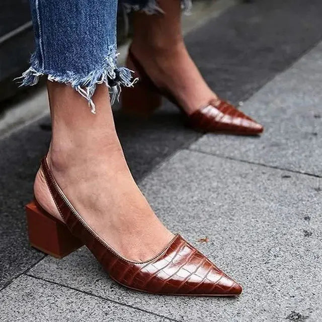 Olive | Luxe Slingback Pumps