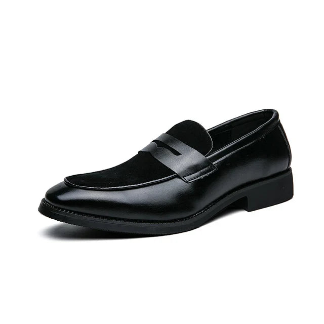 Elegante Wildleder- und Lederloafer