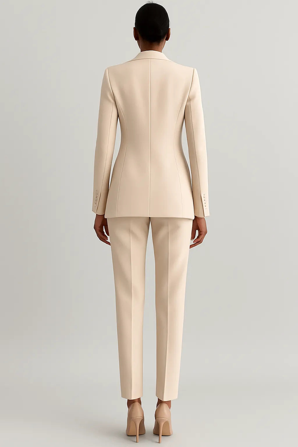 Stylish Women's Blazer Trouser Set with Double Buttons