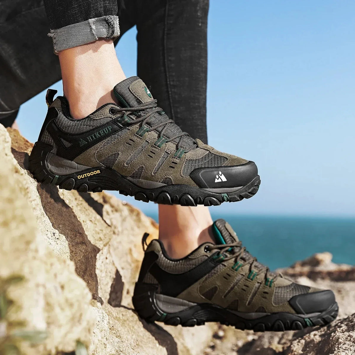 Niedrig Wasserabweisende Wanderschuhe Mit Robuster Sohle Für Herren