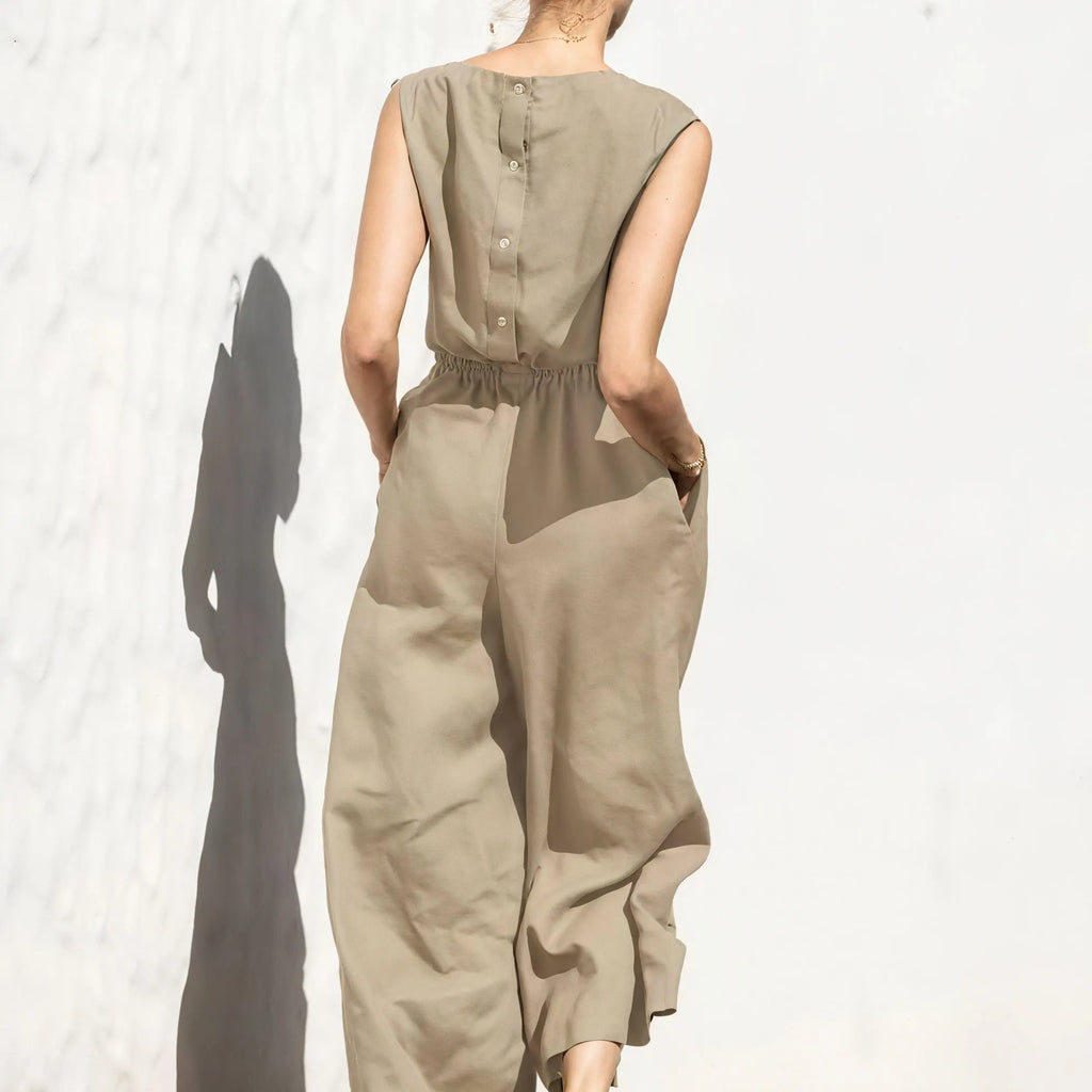Weitbein Jumpsuit mit Tunnelzug