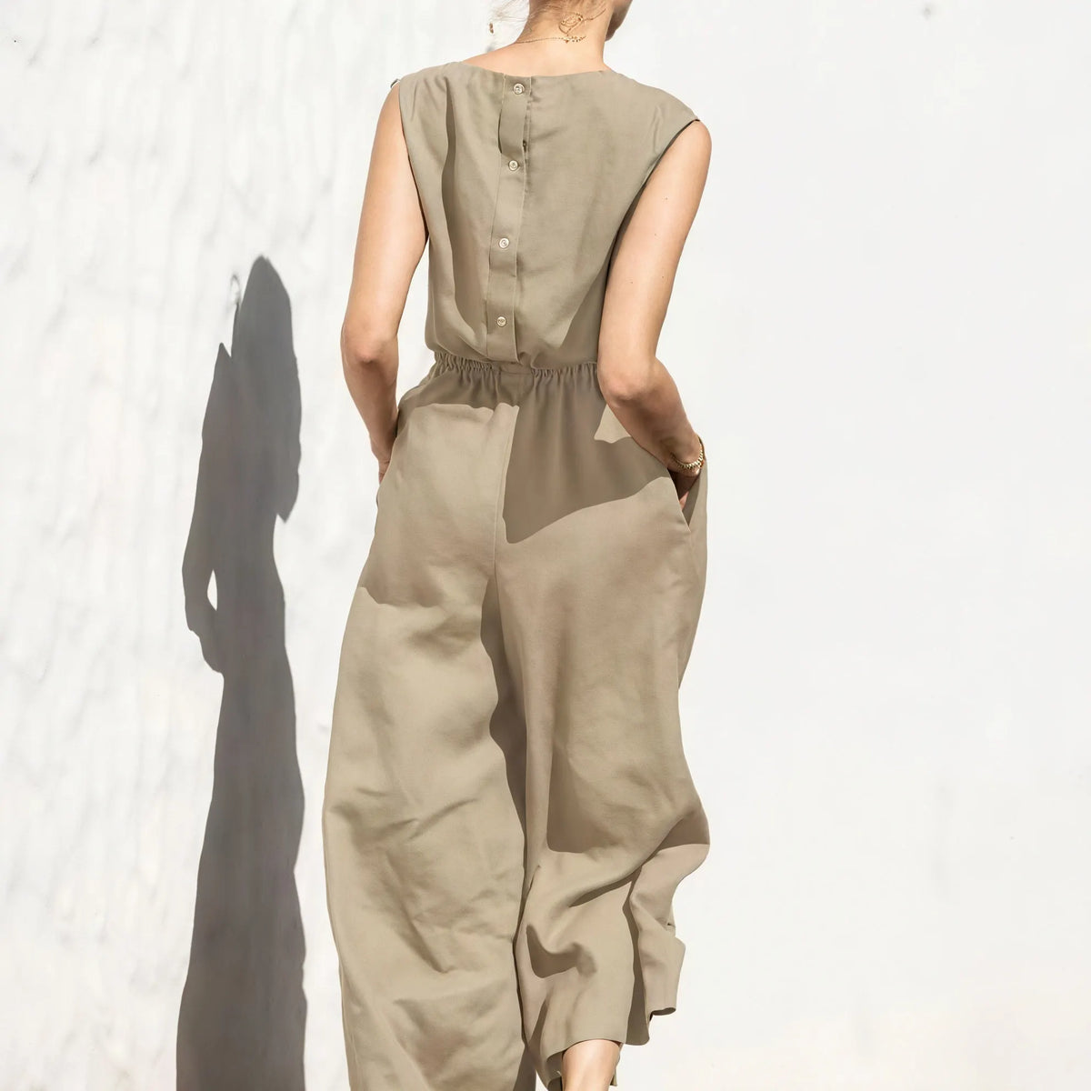Weitbein Jumpsuit mit Tunnelzug