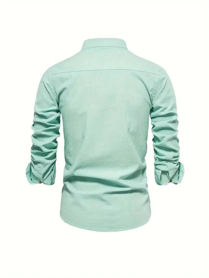 Herren Slim-fit Hemd Langarm