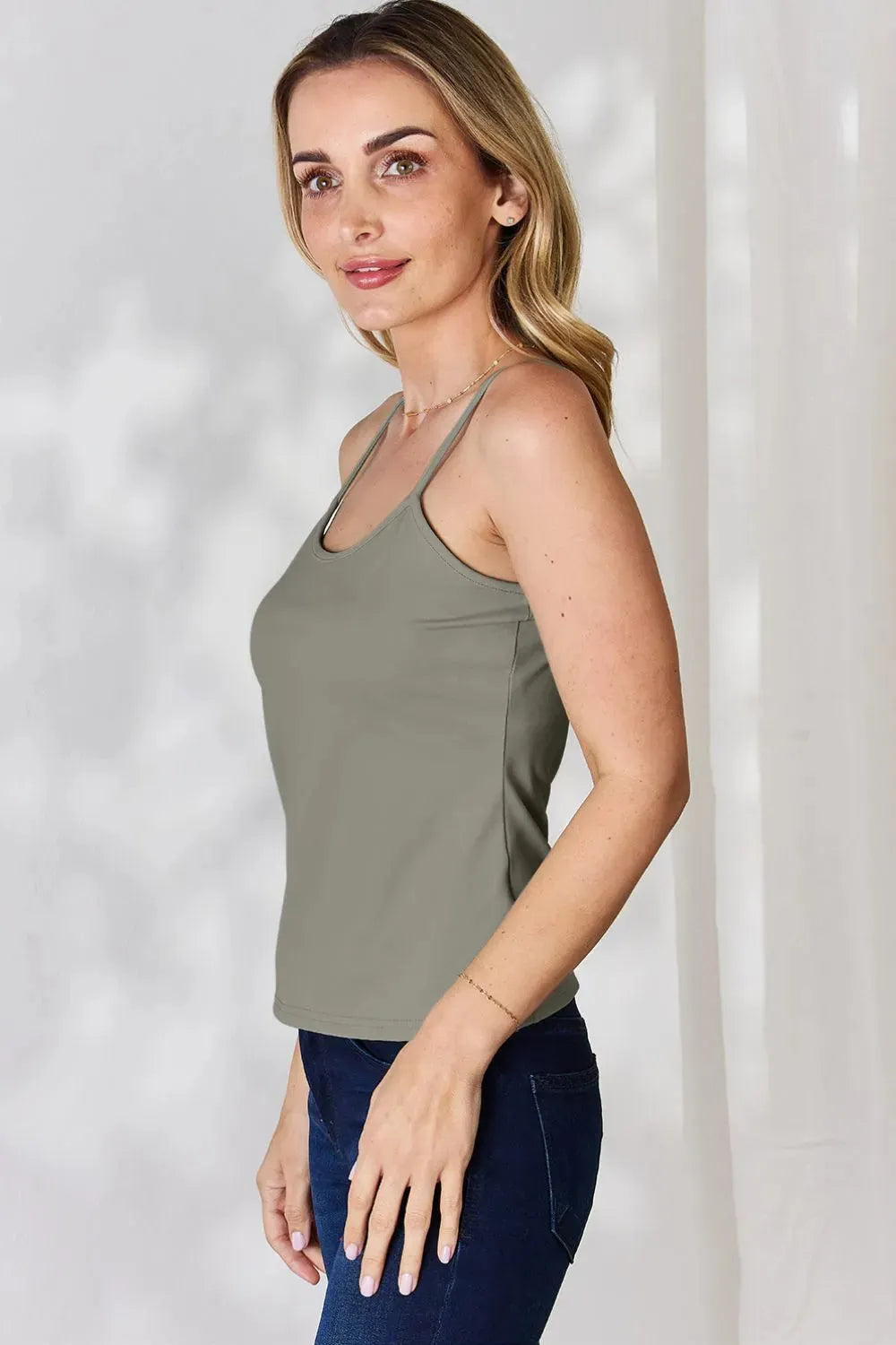 Basic Bae Full Size Round Neck Slim Cami Plus Size