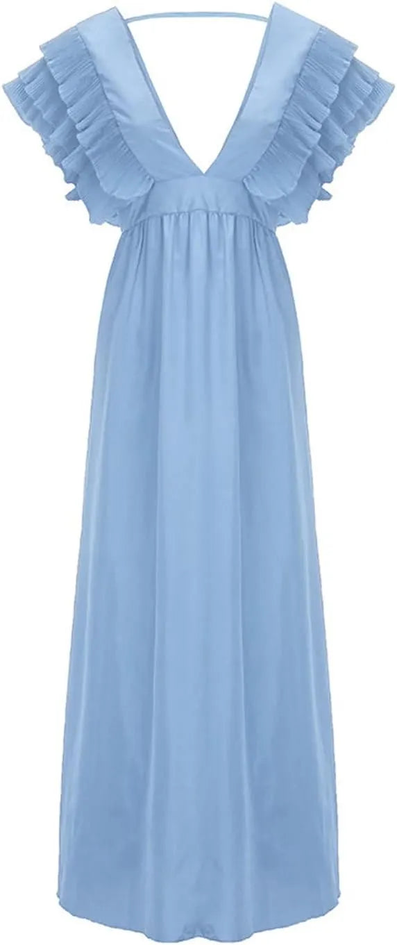 - Elegantes Kleid mit gerafften Ärmeln