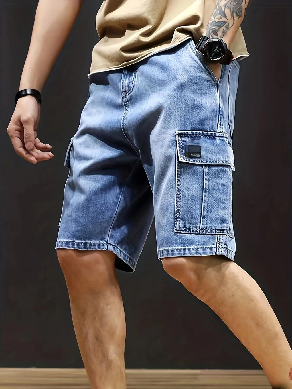 Cargo Denim Shorts Für Herren