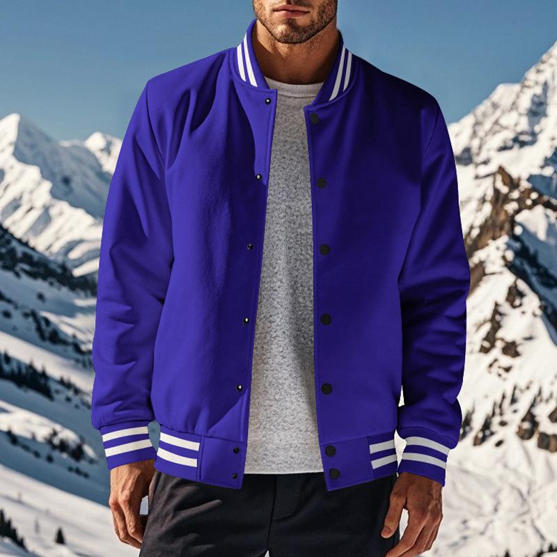 LÃ¤ssige Baseballjacke Mit Stehkragen FÃ¼r MÃ¤nner