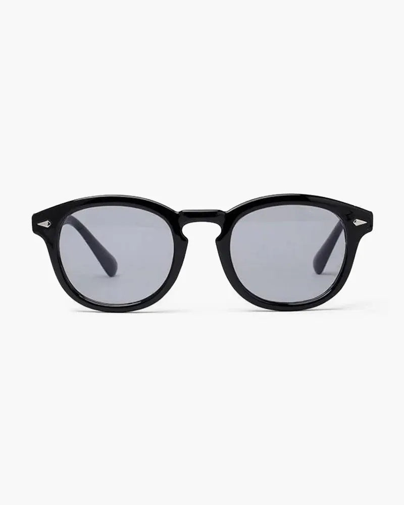 Schwarzer Rahmen Runde Sonnenbrille FÃ¼r MÃ¤nner