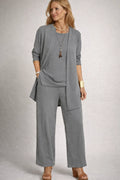 Damen 3-Teiliges Set mit Cardigan und Weiter Hose