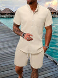 Ärmelshirt Und Shorts Satz Für Männer
