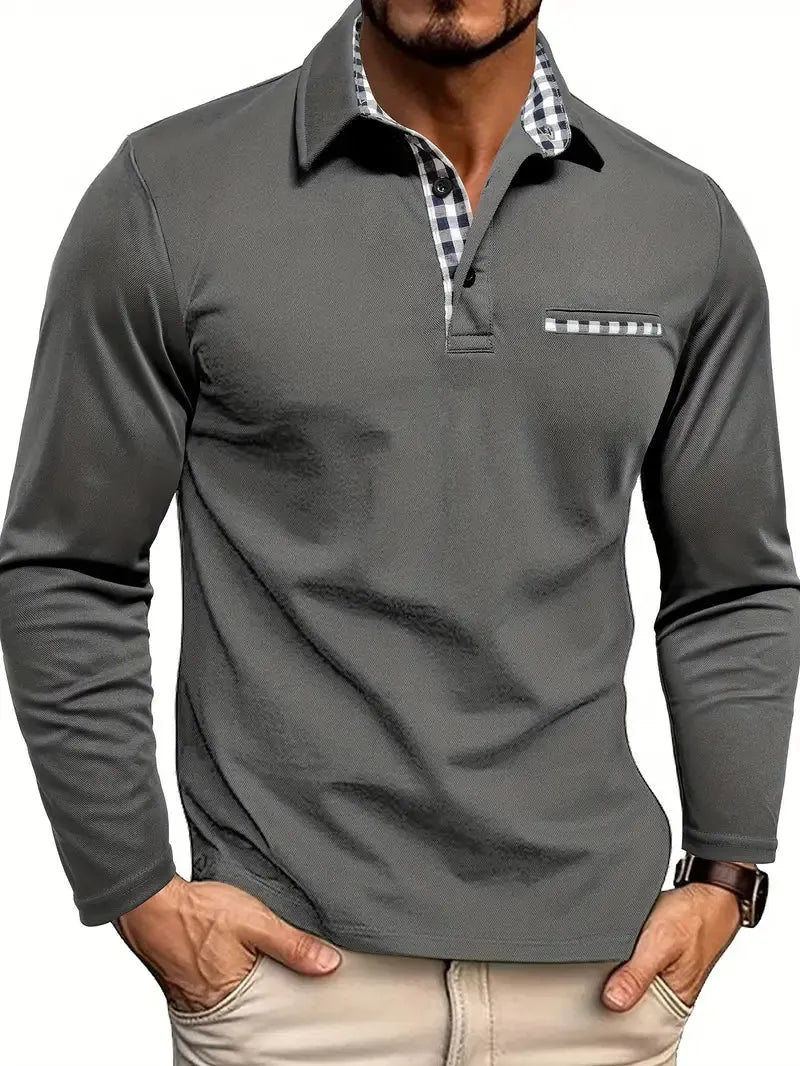 Poloshirt med lange ærmer