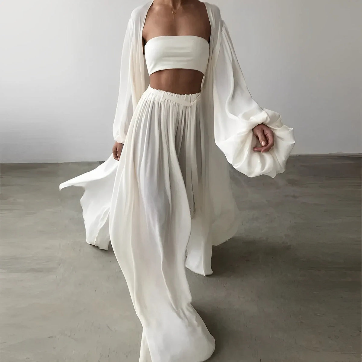 LINDA | Luchtige 3-Delige Set voor Dames – Elegant, Oversized & Comfortabel