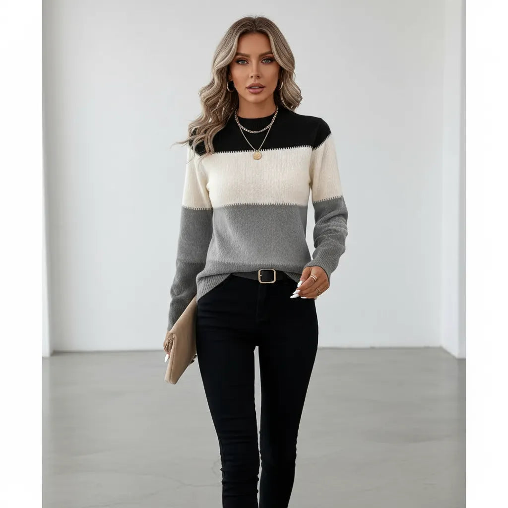 Edna Zeitloser Colorblock Pullover