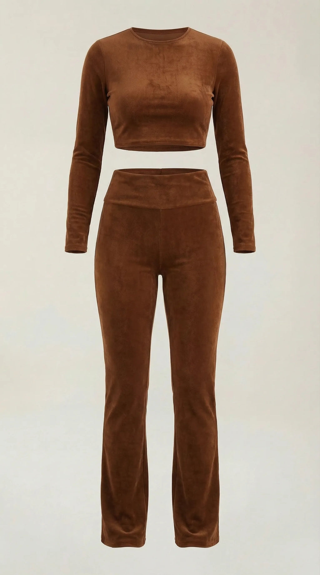 Trendy Co-Ord Set For Women With Crop Top And Flared Pants