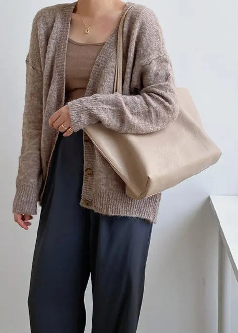 Large Leather Shopper Bag