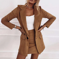 SARAI | Suède Blazer & Shorts Set Voor Dames – Elegant, Comfortabel & Veelzijdig Voor Elke Gelegenheid