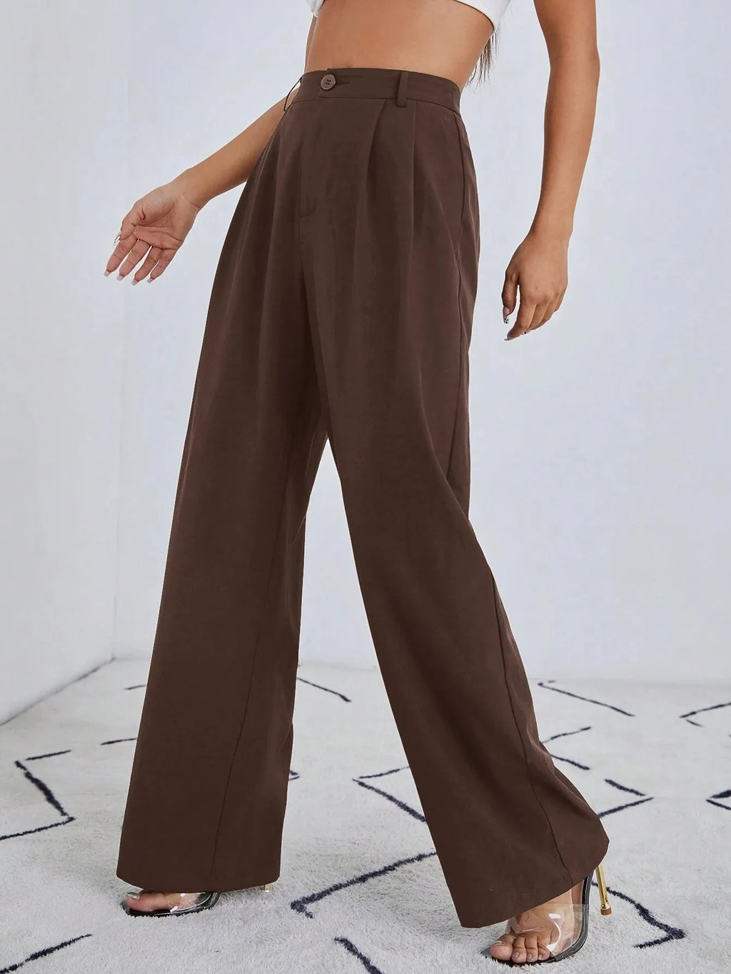 CalÃ§a Feminina Pantalona Marrom