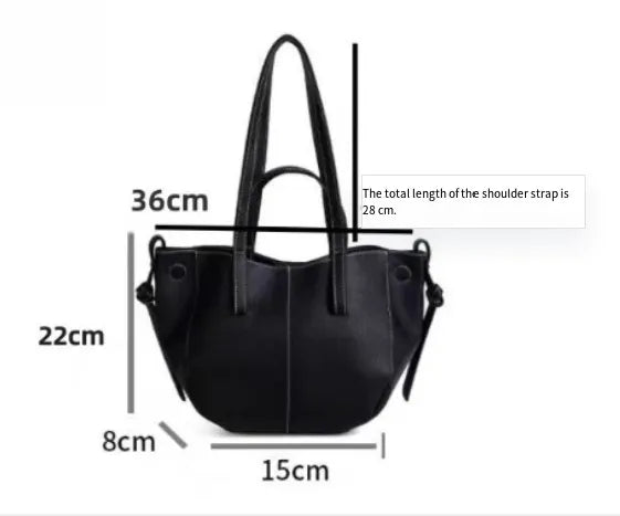 Luxuriöse Leder Shopper