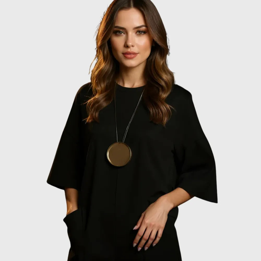Elegant Jumpsuit med Korte Ærmer