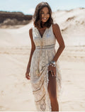 SolÃ©aâ„¢ â€“ Sommerliches Maxikleid im Boho-Stil mit Spitze & Schlitz