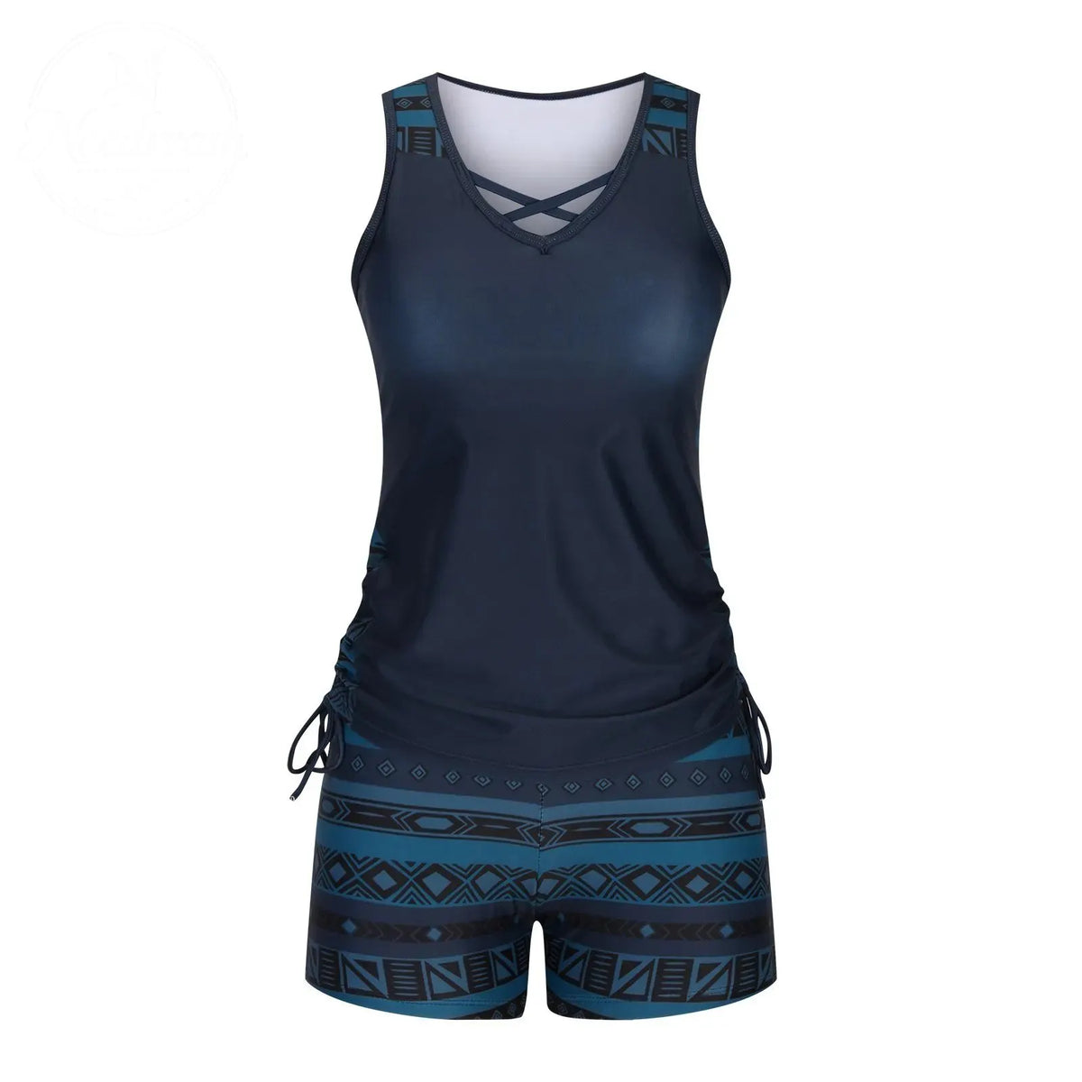 ⏰LAST DAY 60% OFF - Miraclesuit Women's Tummy Control Tankini Set with Built-In Bra – Flattering Boho Swimwear with Shorts